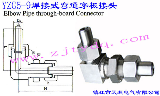 YZG5-9 ʽͨ^Elbow Pipe Through-board Connector