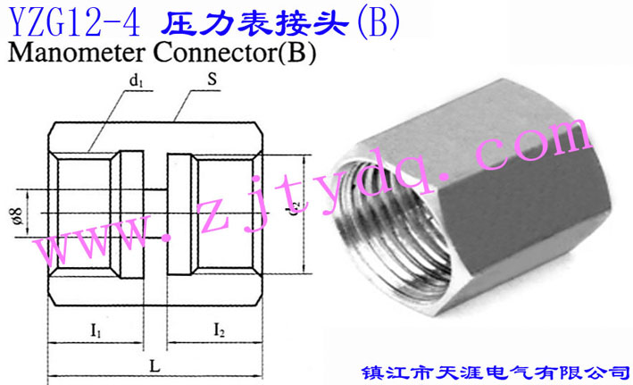 YZG12-4 ^(B)Manometer Connector B